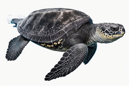 Graceful Leatherback Turtle Swimming in High Resolution. Perfect for Posters and Web. Generative AIの素材