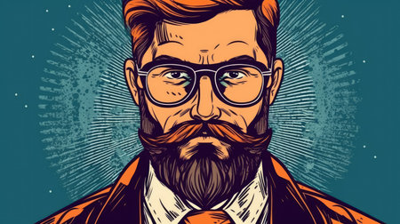 Strong Businessman in Pop Art Style. Perfect for Posters and Web. Generative AIの素材