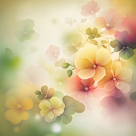 Soft Spring Flower Background for Invitations and Posters. Generative AIの素材