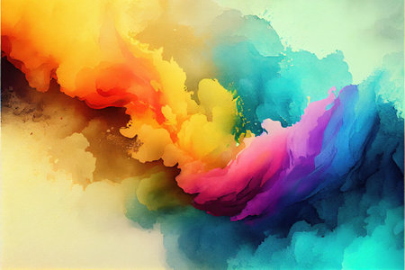 Kraki Watercolor Paint Texture Background for Invitations and Posters. Generative AIの素材