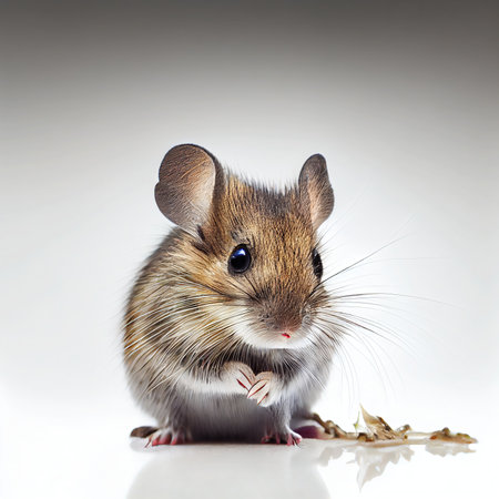 Beautiful Mouse on White Background for Your Design Needs. Generative AIの素材