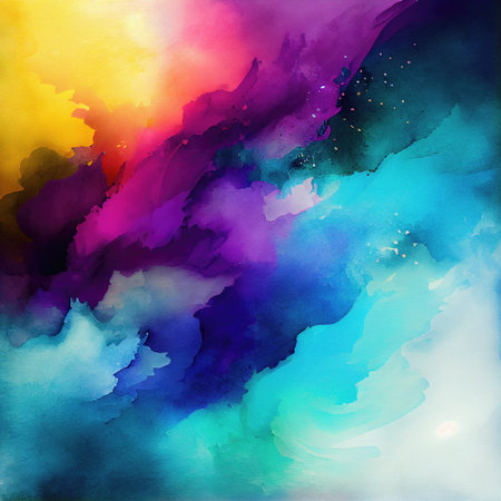 Kraki Watercolor Paint Texture Background for Invitations and Posters. Generative AIの素材