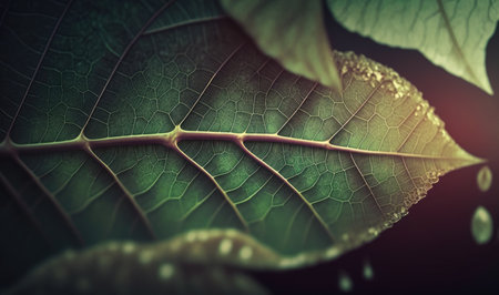 Ethereal Leaf Texture Background for Professional Use. Generative AIの素材