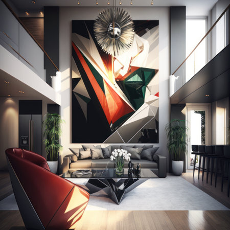Luxury Modern Art: A Sophisticated Addition to Your Home Decor. Generative AIの素材