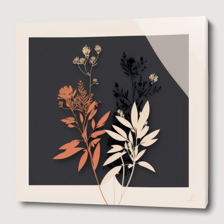 Elegant Minimalistic Floral Design for Invitations and Posters. Generative AIの素材