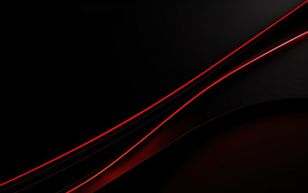 Ultra Minimalistic Red Lines PPT Background on Simple Black Paper. Perfect for presentations. Generative AIの素材