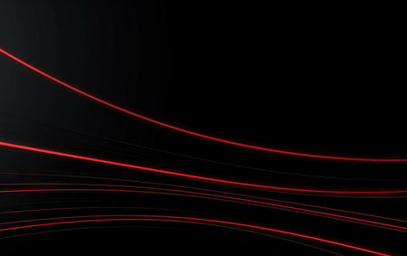 Ultra Minimalistic Red Lines PPT Background on Simple Black Paper. Perfect for presentations. Generative AIの素材