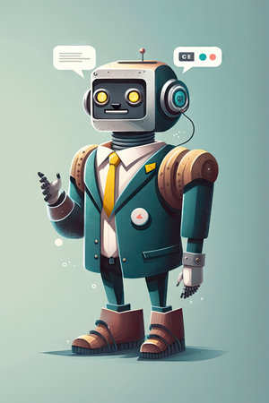 Modern Chatbot for Web App Customer Service. Generative AIの素材