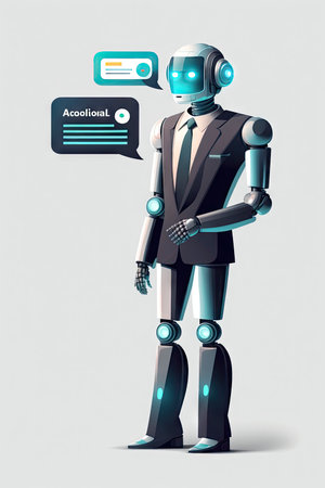 Modern Chatbot for Web App Customer Service. Generative AIの素材