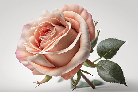 Pink Rose Blossom for Greeting Cards and Invitations. Generative AIの素材