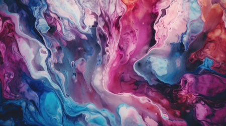 Marbled Watercolor Texture in Pink, Purple, Blue, and White for Backdrops and Designs. Generative AIの素材