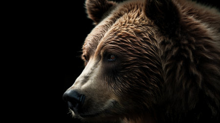 Up Close with a Real Bear: Perfect for Posters and Invitations. Generative AIの素材