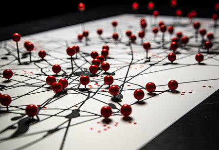 Dynamic Flow Chart for Business and Corporate Concepts. Generative AIの素材