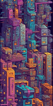 Gravity-Defying Architecture in a Trippy, Colorful World. Perfect for Posters and Landing Pages. Generative AIの素材