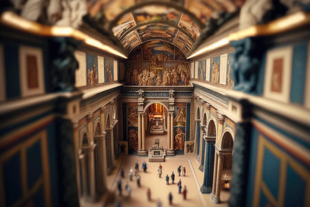 Awe-Inspiring Sistine Chapel in Vatican City. Perfect for Posters and Wallpapers. Generative AIの素材