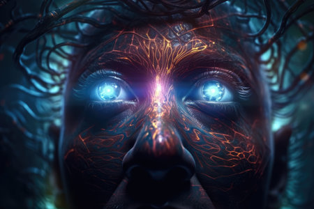 The Universal Life Force: A Spiritual Journey. Generative AIの素材