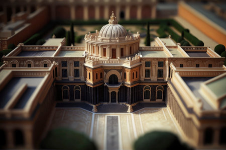 Discover the Beauty of Vatican City with this Tilt-Shift Image. Perfect for Travel Brochures and Websites. Generative AIの素材