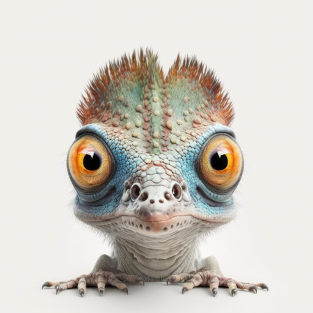 Friendly Dilophosaurus Smiling in Jungle Setting. Perfect for Children's Invitations and Posters. Generative AIの素材