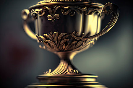 Cinematic Trophy with Soft Focus Lighting. Perfect for Awards and Recognition. Generative AIの素材
