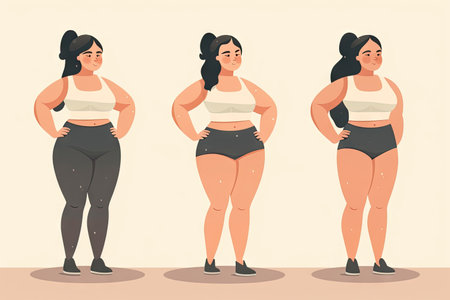 Empowering Women to Achieve Their Weight Loss Goals. Generative AIの素材