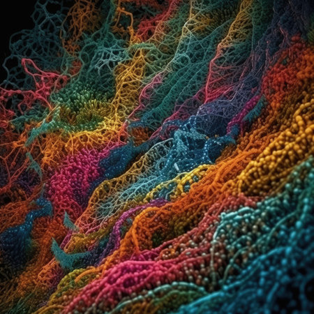 Vivid Cell Signaling Pathways in High Detail. Perfect for Medical Presentations. Generative AIの素材