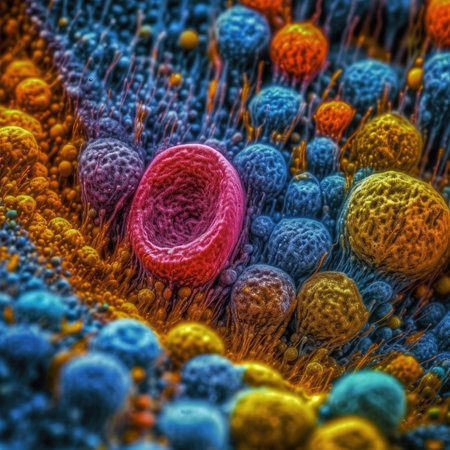 Vivid Microscopic View of Ova for Medical Research and Education. Generative AIの素材