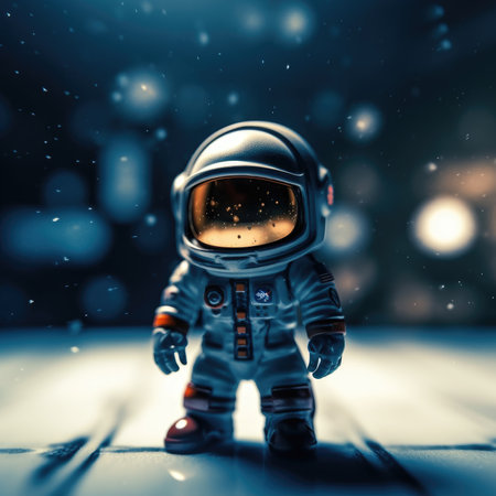 Exploring the Exhilarating World of an Astronaut in a Realistic Spacesuit and Helmet. Perfect for Posters and Landing Pages. Generative AIの素材