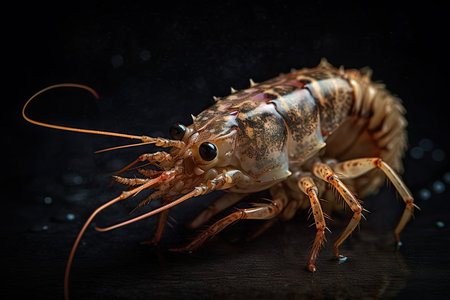 Delicious Prawn Food Photography with Soft Lighting for Culinary Blogs and Menus. Generative AIの素材