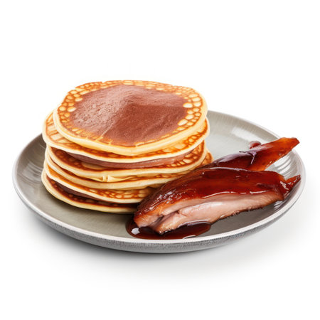 Delicious Chinese Peking Duck with Pancakes on a Plate. Generative AIの素材