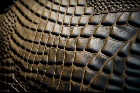 Luxurious Crocodile Skin Leather Texture for Fashion and Accessories. Generative AIの素材