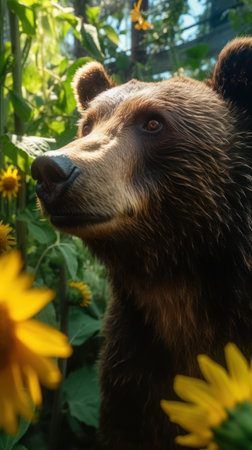 Exploring the Lost Ancient Rural World: Beautiful Mysterious Shimmering Cosmic Bear Cub Close-Up. Generative AIの素材