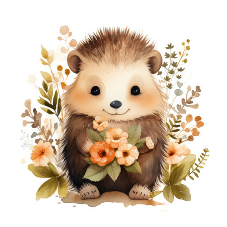 Colorful Spring Floral Book Clipart on White Backgroundの素材