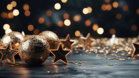 Cinematic Christmas Photography with Copy Space AI Generatedの素材