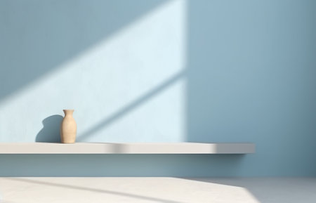 Minimal Abstract Light Blue Background for Product AI Generatedの素材