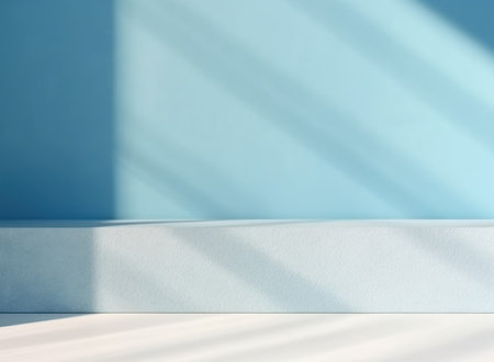 Minimal Abstract Light Blue Background for Product AI Generatedの素材