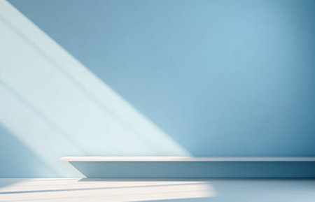 Minimal Abstract Light Blue Background for Product AI Generatedの素材