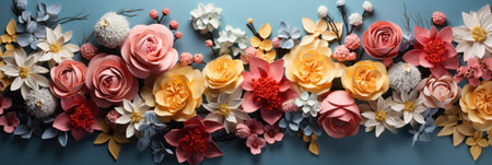 Luxurious Overall Spring Flower Background AI Generatedの素材