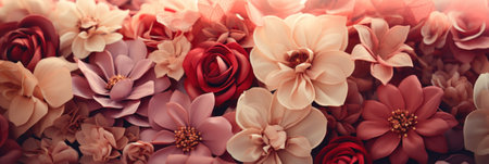 Serene Summer Background with Muted Color Palette and Flower AI Generatedの素材