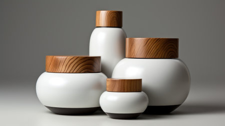Minimal White Eco-Friendly Skincare Container AI Generatedの素材