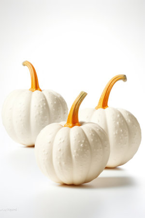 Close-up of Three Small White Flowers AI Generatedの素材