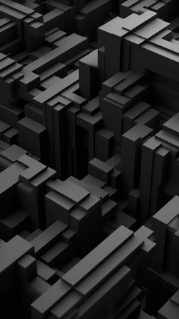 Sharp Lines and Monochromatic Urban Architecture Abstraction Generative AIの素材