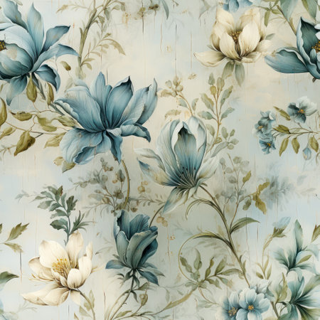 Faded Watercolor in the Style of Faience Technique AI Generatedの素材