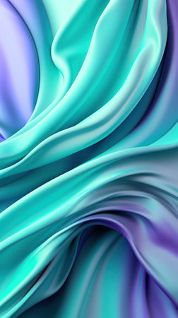 Fluid Gestures Sky Blue Lilac and Mint Green Wallpaper AI Generatedの素材