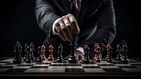 Strategic Chess Game AI Generatedの素材