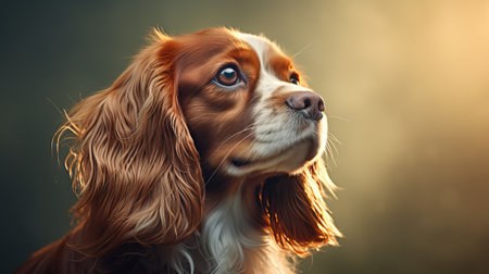Adorable Cavalier King Charles Spaniel Dog AI Generatedの素材