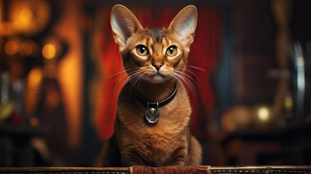 Abyssinian Cat in Amazing Detail AI Generatedの素材