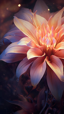 Vibrant Flower Background with Exquisite Details AI Generatedの素材