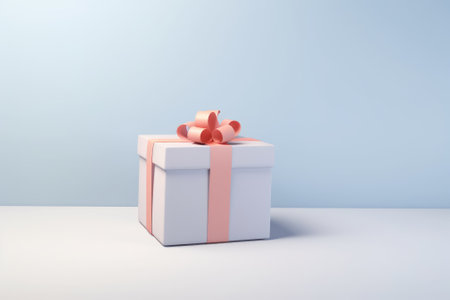 Festive Gift Box Mock-Up with Decorations on the Edge AI Generatedの素材