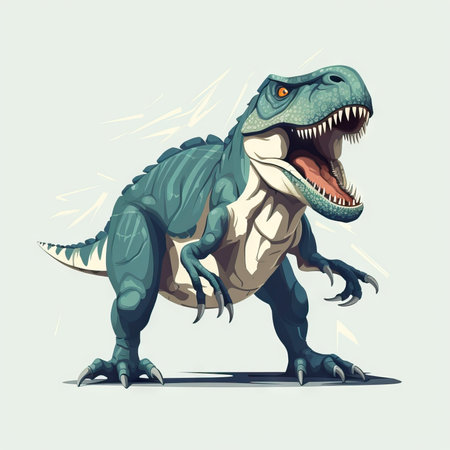 Minimalistic T-Rex with Feathers AI Generatedの素材