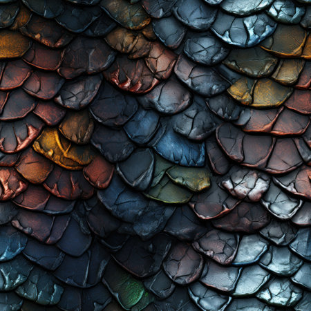 Ancient Dragon Skin Tile Background AI Generatedの素材